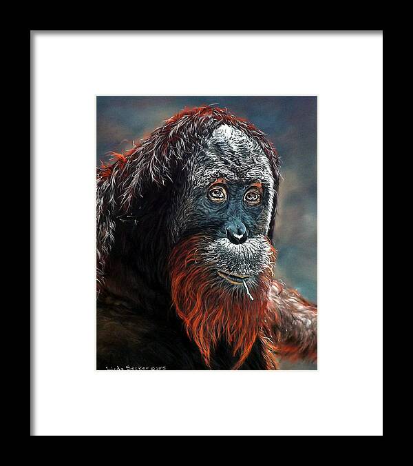 Animal Framed Print featuring the painting Makan by Linda Becker
