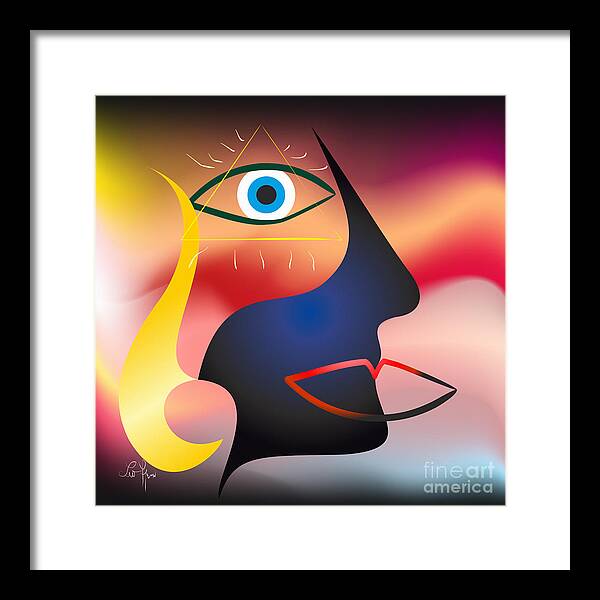 Make-up Framed Print featuring the digital art Make-Up by Leo Symon