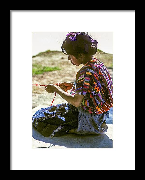 Caqchiquel Framed Print featuring the photograph Making Pulseras by Tina Manley