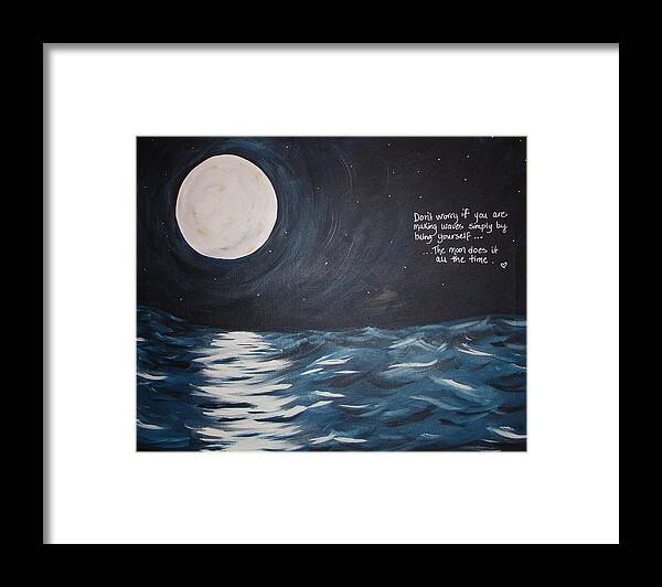 Waves Framed Print featuring the painting Making Waves 12415 by Angie Butler