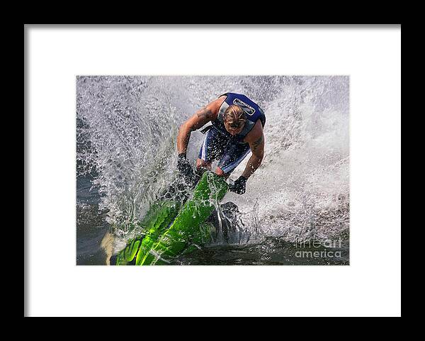 Jet Ski Framed Print featuring the photograph Making Waves by Geoff Crego