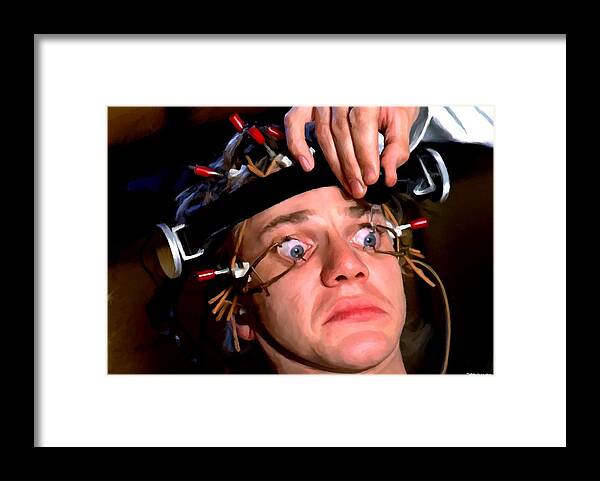 Malcolm Mcdowell Framed Print featuring the digital art Malcolm McDowell as Alex in the film Clockwork Orange by Gabriel T Toro