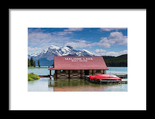 Maligne Lake Framed Print featuring the photograph Maligne Lake by Lori Dobbs