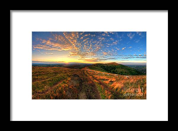 Yhun Suarez Framed Print featuring the photograph Malvern Hills Sunset 2.0 by Yhun Suarez