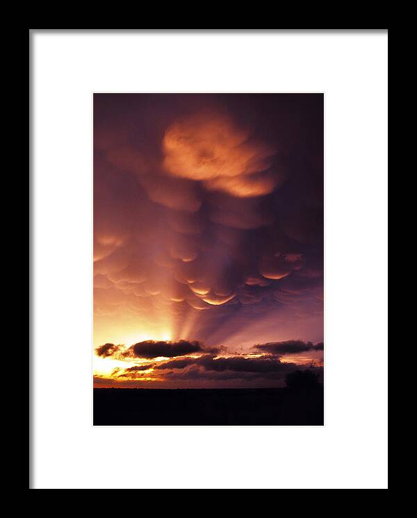 Mammatus Framed Print featuring the photograph Mammatus Sunset over Colorado by Jason Politte