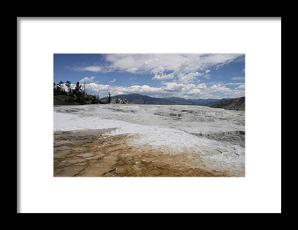 Mammoth Hot Spring Framed Print featuring the photograph Mammoth Hot Spring Main Terrace by Christiane Schulze Art And Photography