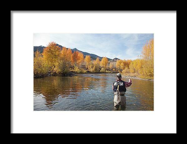 Man Fly Fishing Framed Print by Karl Weatherly - Fine Art America