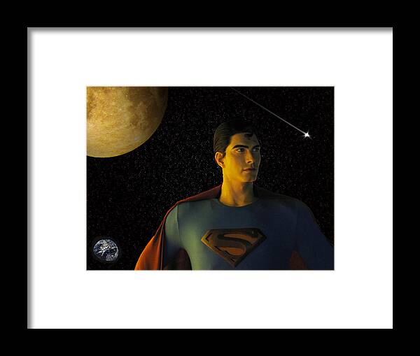 Superman Framed Print featuring the photograph Man of Steel by David Dehner
