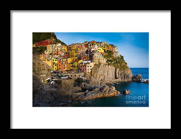 Architectural Framed Print featuring the photograph Manarola by Inge Johnsson