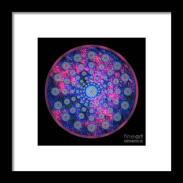 Mandalas Framed Print featuring the digital art Mandala Radium 2 by Walter Neal
