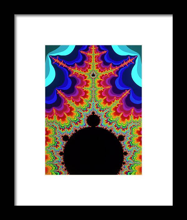 Fractals Framed Print featuring the photograph Mandelbrot Set:-beacon Force by Gregory Sams/science Photo Library