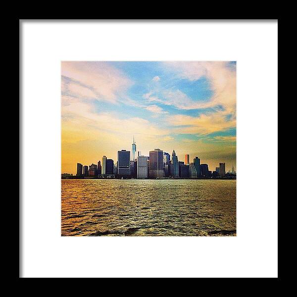 New York Framed Print featuring the photograph Manhattan by Mike Heslin