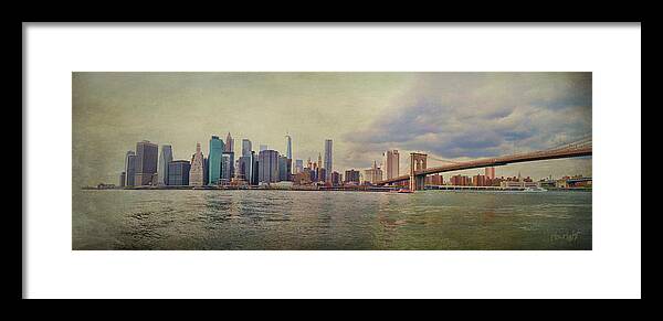 Best Framed Print featuring the photograph Manhattan Skyline by Paulette B Wright