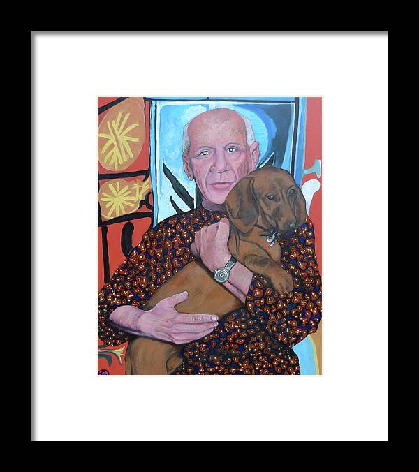 Man's Best Friend Framed Print featuring the painting Man's Best Friend by Tom Roderick