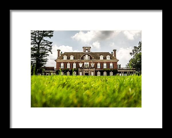 Mansion Framed Print featuring the photograph Mansion from the Grass by Ovidiu Rimboaca