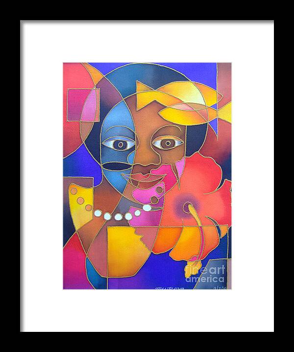 Fiji Islands Framed Print featuring the painting Marama Ni Viti - Fijian Woman by Maria Rova