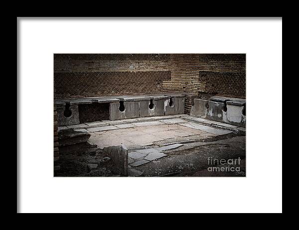 Italy Framed Print featuring the photograph Marble Public Toilets by Prints of Italy