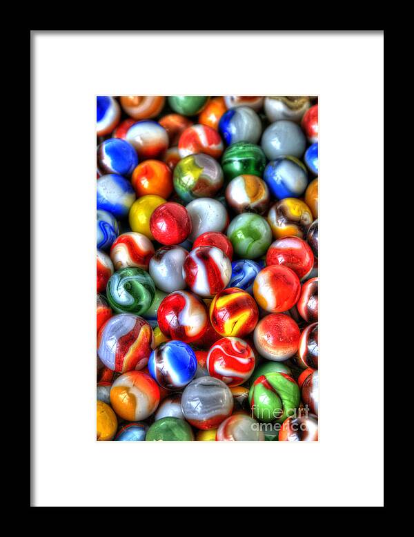 Marble Framed Print featuring the photograph Marbles 2 by Sarah Schroder