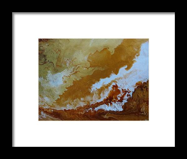 Abstract Framed Print featuring the painting Marblesque by Soraya Silvestri