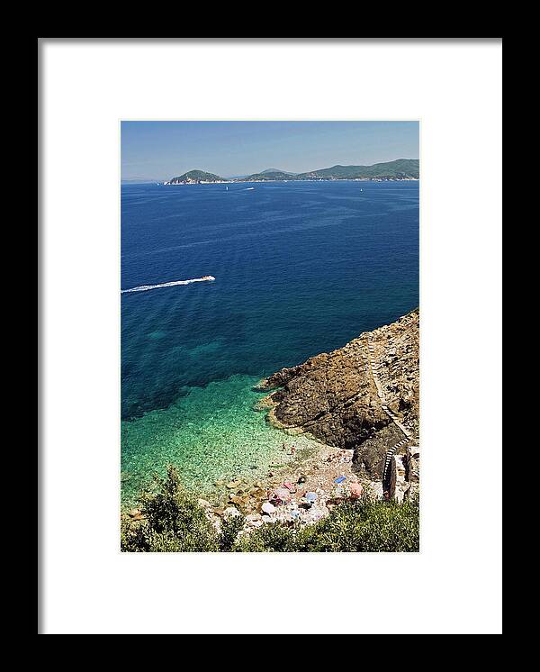 Blue Framed Print featuring the photograph Marciana Marina, Isola D'elba, Elba by Nico Tondini