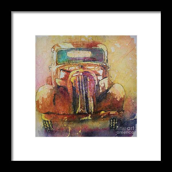 Old Truck Framed Print featuring the painting Marcias Truck by Carol Losinski Naylor