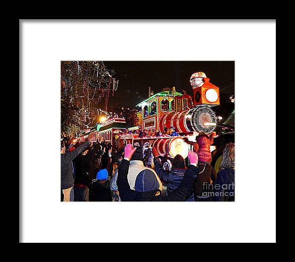 Nola Framed Print featuring the photograph New Orleans Mardi Gras 2014 Orpheus Super Float Smokey Mary by Michael Hoard