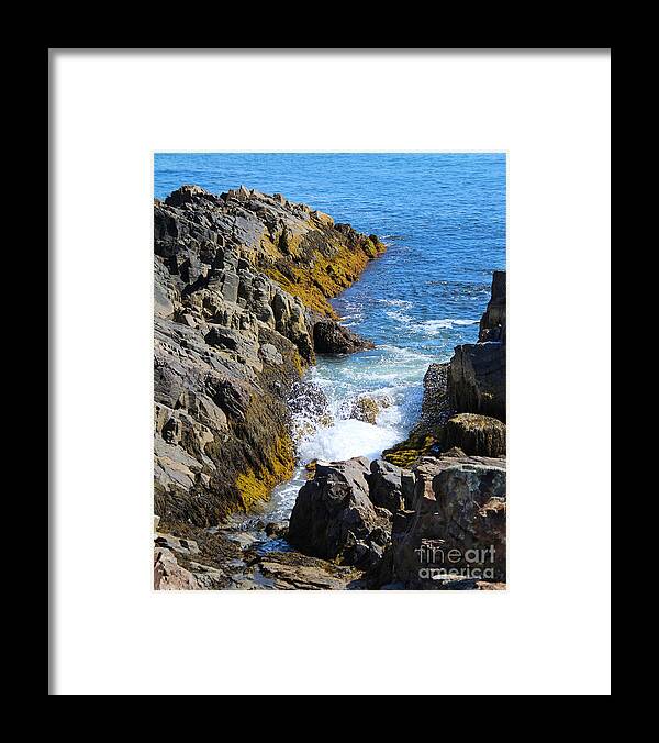 Landscape Framed Print featuring the photograph Marginal Way Crevice by Jemmy Archer