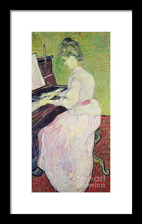 Daughter Of Paul Gachet Framed Print featuring the painting Marguerite Gachet at the Piano by Vincent Van Gogh