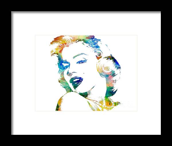 Marilyn Monroe Framed Print featuring the painting Marilyn Monroe by Mike Maher