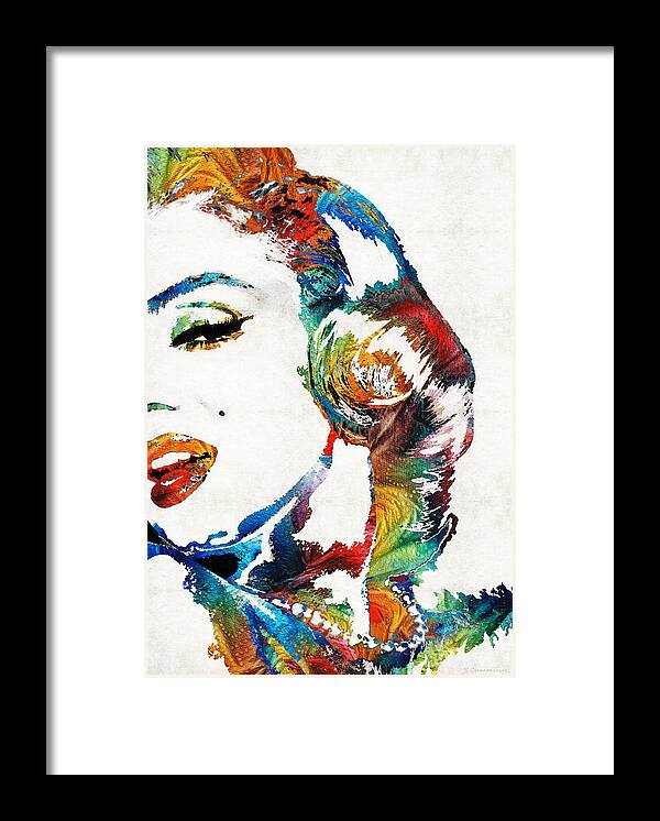 Marilyn Framed Print featuring the painting Marilyn Monroe Painting - Bombshell - By Sharon Cummings by Sharon Cummings