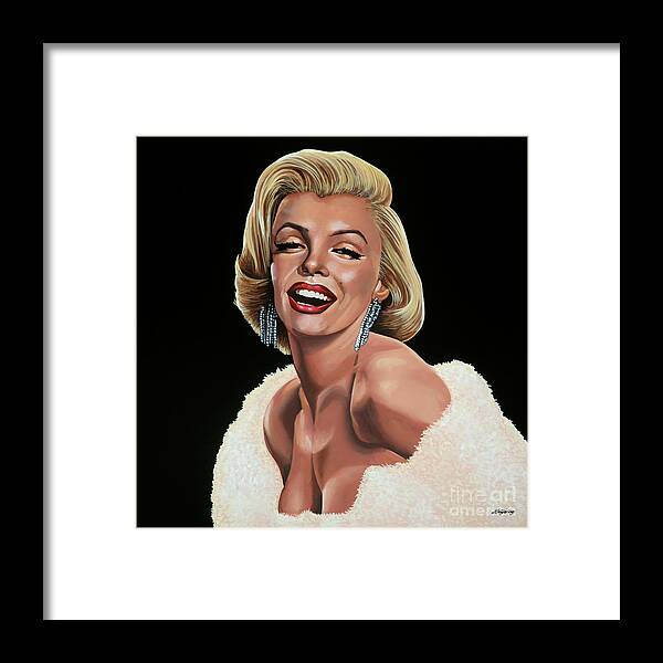 Marilyn Monroe Framed Print featuring the painting Marilyn Monroe by Paul Meijering