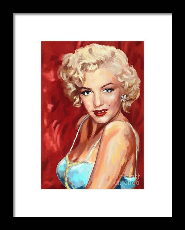 Marilyn Monroe Framed Print featuring the painting Marilyn Monroe by Tim Gilliland