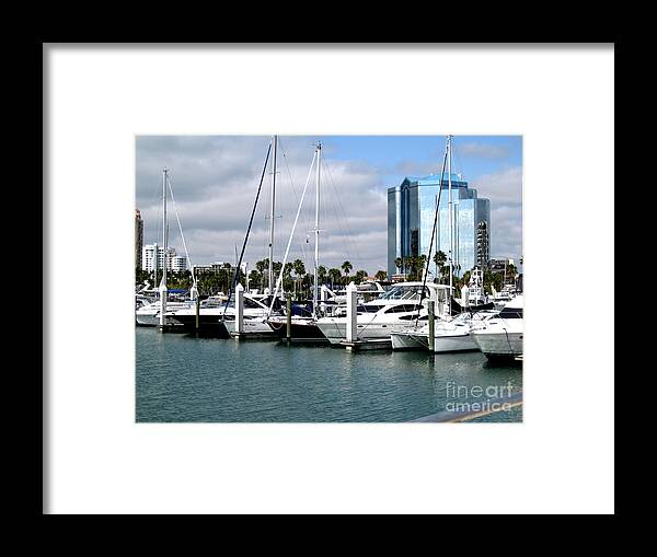Marina Framed Print featuring the photograph Marina in Sarasota by Oksana Semenchenko