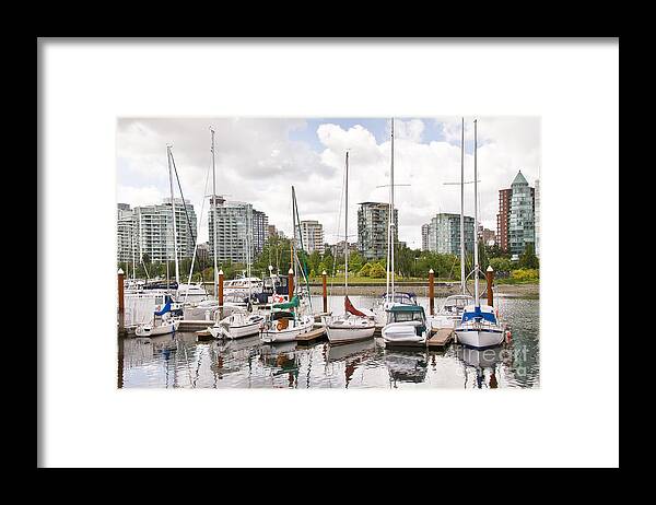 Photography Framed Print featuring the photograph Marina Vancouver by Ivy Ho