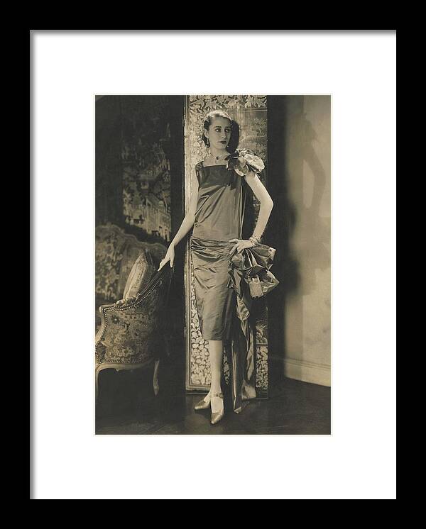 Accessories Framed Print featuring the photograph Marion Morehouse In Conde Nast Apartment by Edward Steichen
