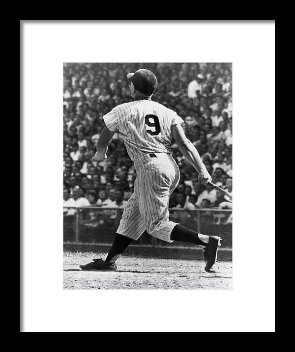 1 Person Only Framed Print featuring the photograph Maris Hits 52nd Home Run by Underwood Archives
