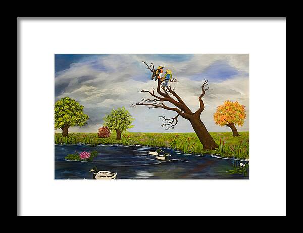 Susan Culver Fine Art Prints Framed Print featuring the painting Marital Bliss by Susan Culver