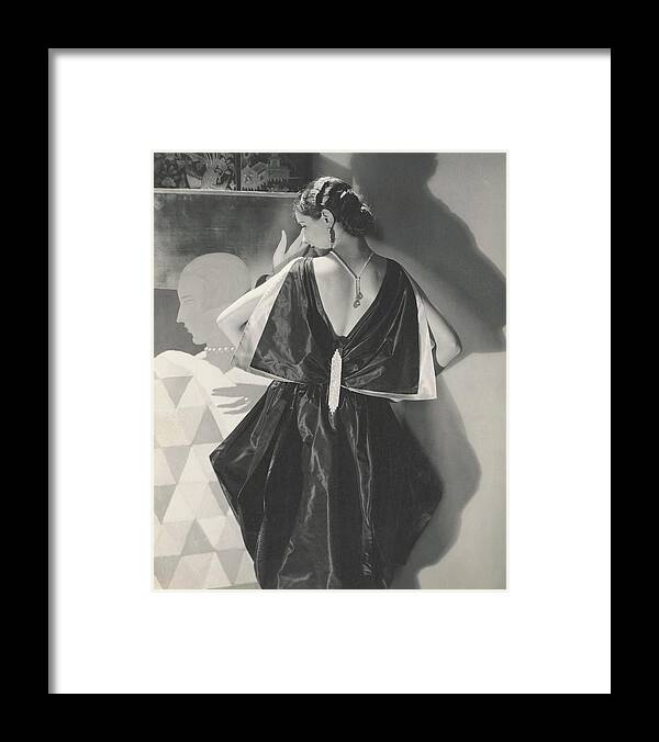 Accessories Framed Print featuring the photograph Marjorie Willis Wearing A Dress By Lanvin by Edward Steichen