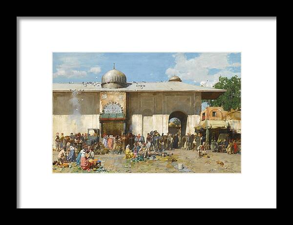 Prophet Framed Print featuring the painting Market Day by Celestial Images
