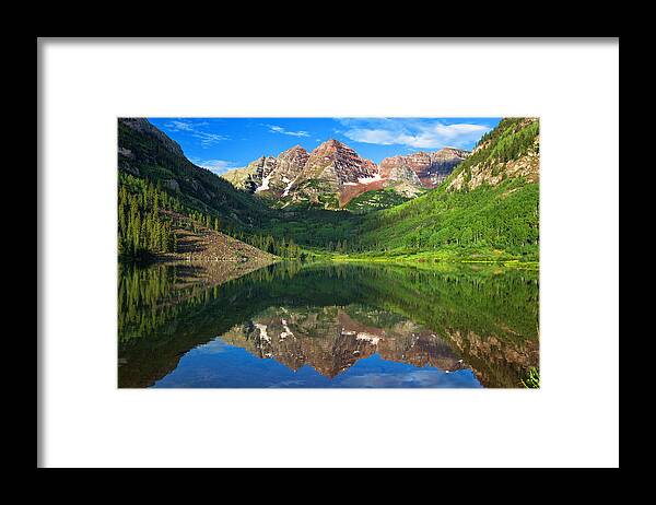 Maroon Bells Framed Print featuring the photograph Maroon Morning by Darren White