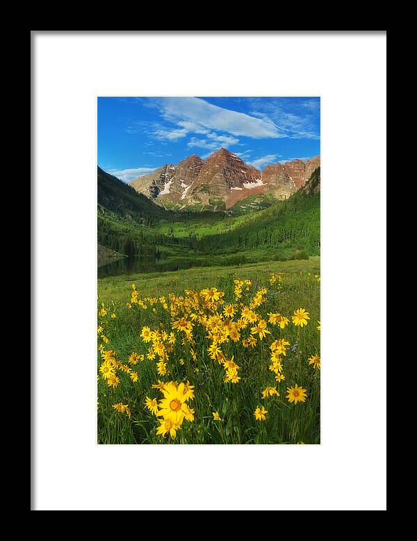 Colorado Landscapes Framed Print featuring the photograph Maroon Summer by Darren White