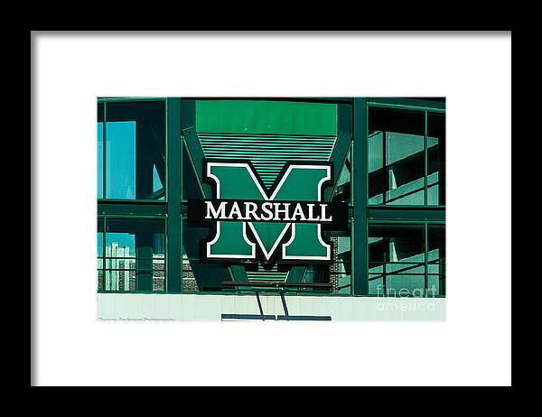 Marshall University Framed Print featuring the photograph Marshall University by Tommy Anderson