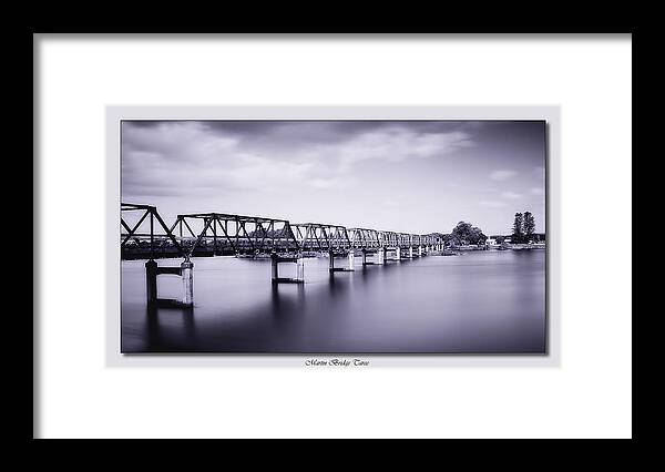Martin Bridge Taree Nsw Australia Framed Print featuring the photograph Martin Bridge Taree 011 by Kevin Chippindall