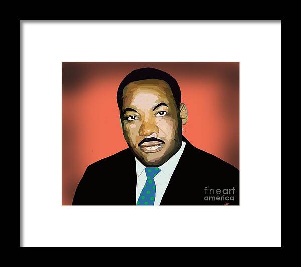 Martin Luther King Jr. Framed Print featuring the digital art Martin Luther King Jr. by David Jackson