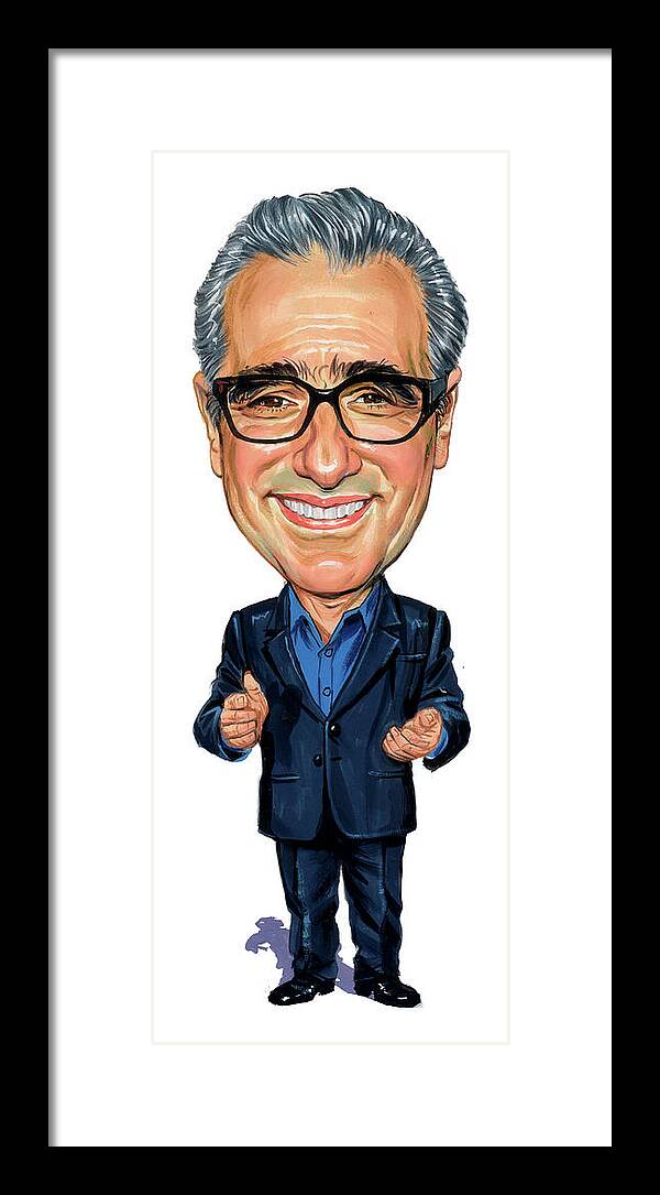 Martin Scorsese Framed Print featuring the painting Martin Scorsese by Art 