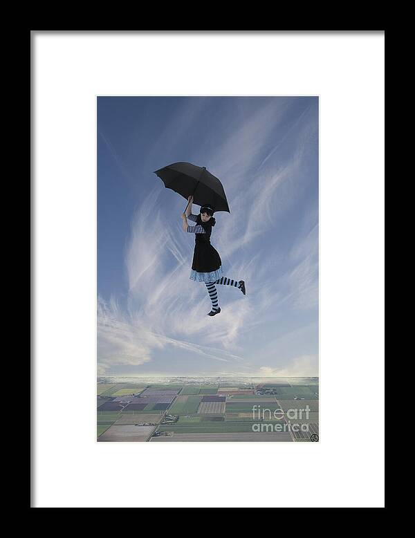 Mary Poppins Framed Print featuring the digital art Mary Poppins by Linda Lees