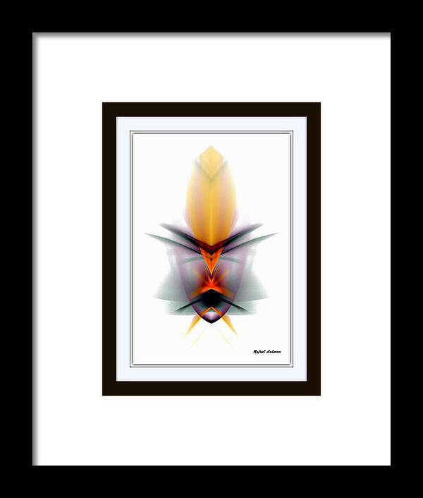 Abstract Framed Print featuring the mixed media Mask by Rafael Salazar