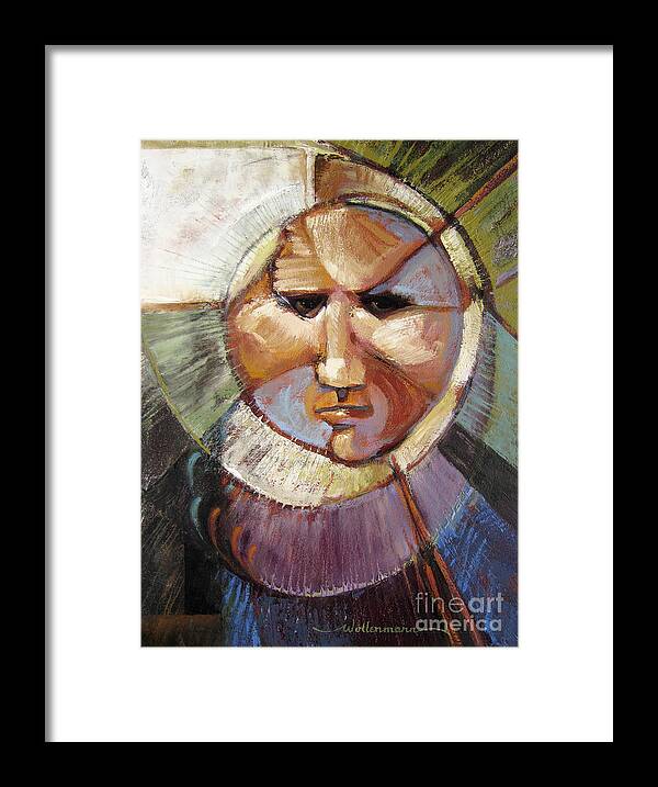 Mask Framed Print featuring the painting Masking Enjoyment by Randy Wollenmann