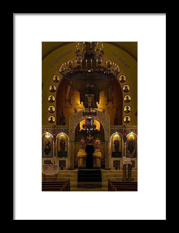 St. Sophia Greek Orthodox Cathedral Framed Print featuring the photograph Mass at St Sophia by Ed Gleichman