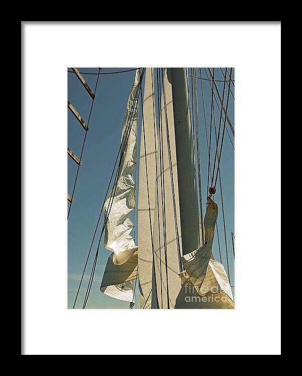 Schooner Framed Print featuring the photograph Mast Stepping by Jani Freimann